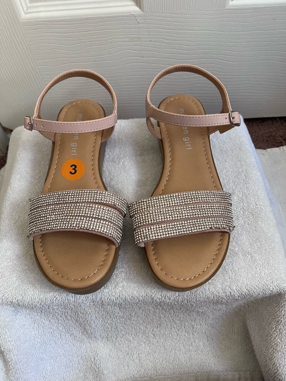 Madden Girl Blush Rhinestone Ankle-Strap Sandals